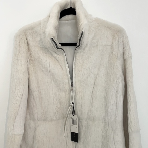 NWT ANDREW MARC Genuine Fur Jacket Coat, BRAND NEW, Women’s sz M - Picture 4 of 5